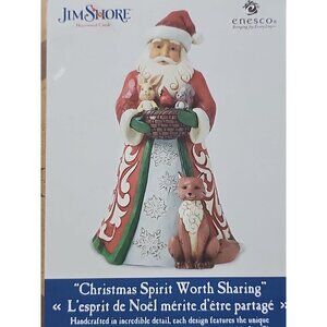 Jim Shore Heartwood Creek Santa W/ Fox Squirrel Cardinal Rabit Figurine 6009691
